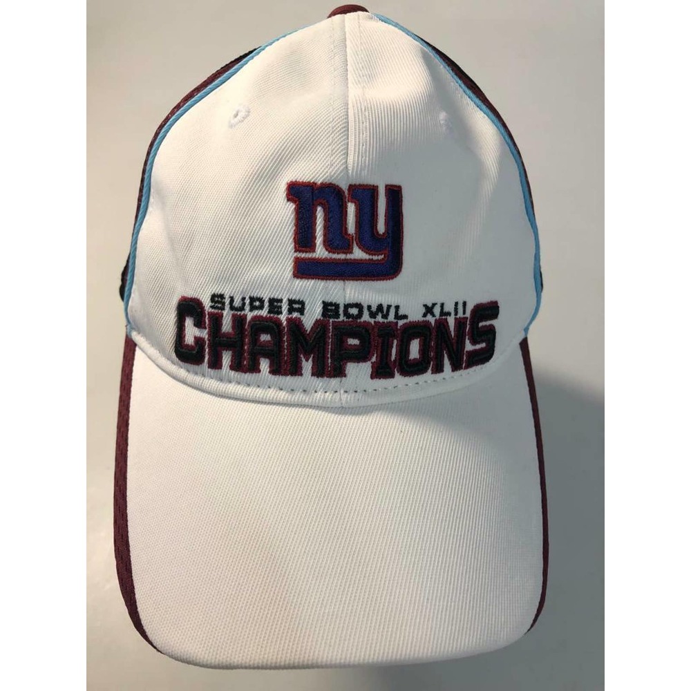 New York Super Bowl XLII Champions Hat Adjustable White Men's